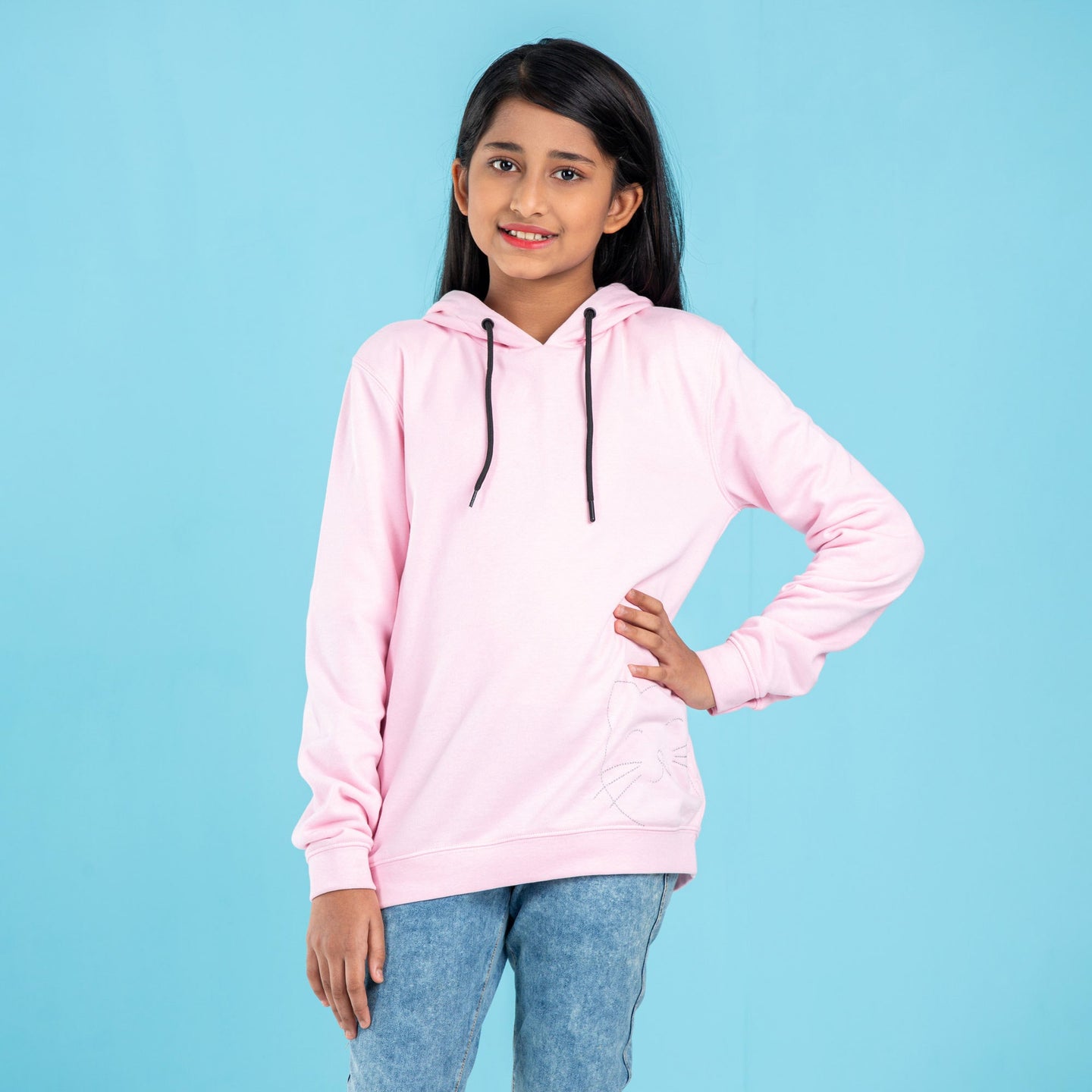 GIRLS HOODIE- PINK