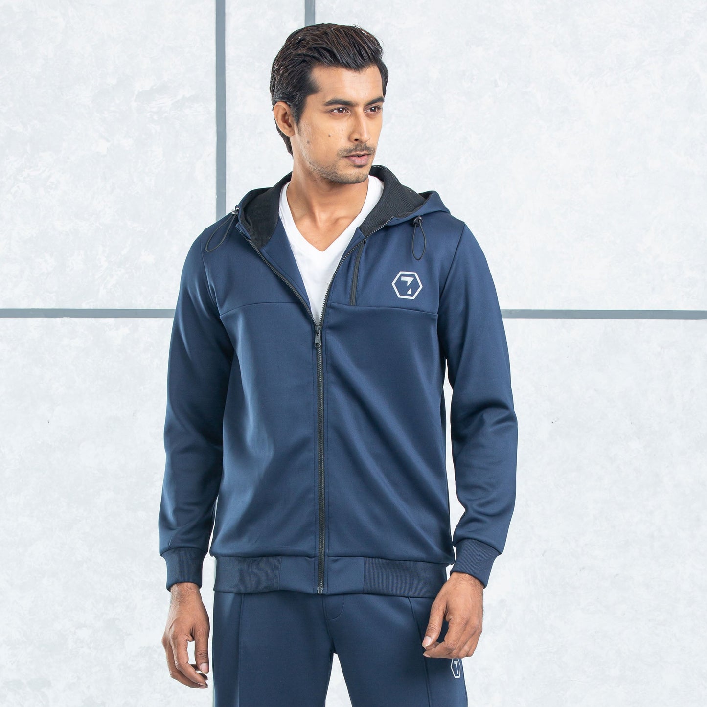 Mens Hoodie-Navy