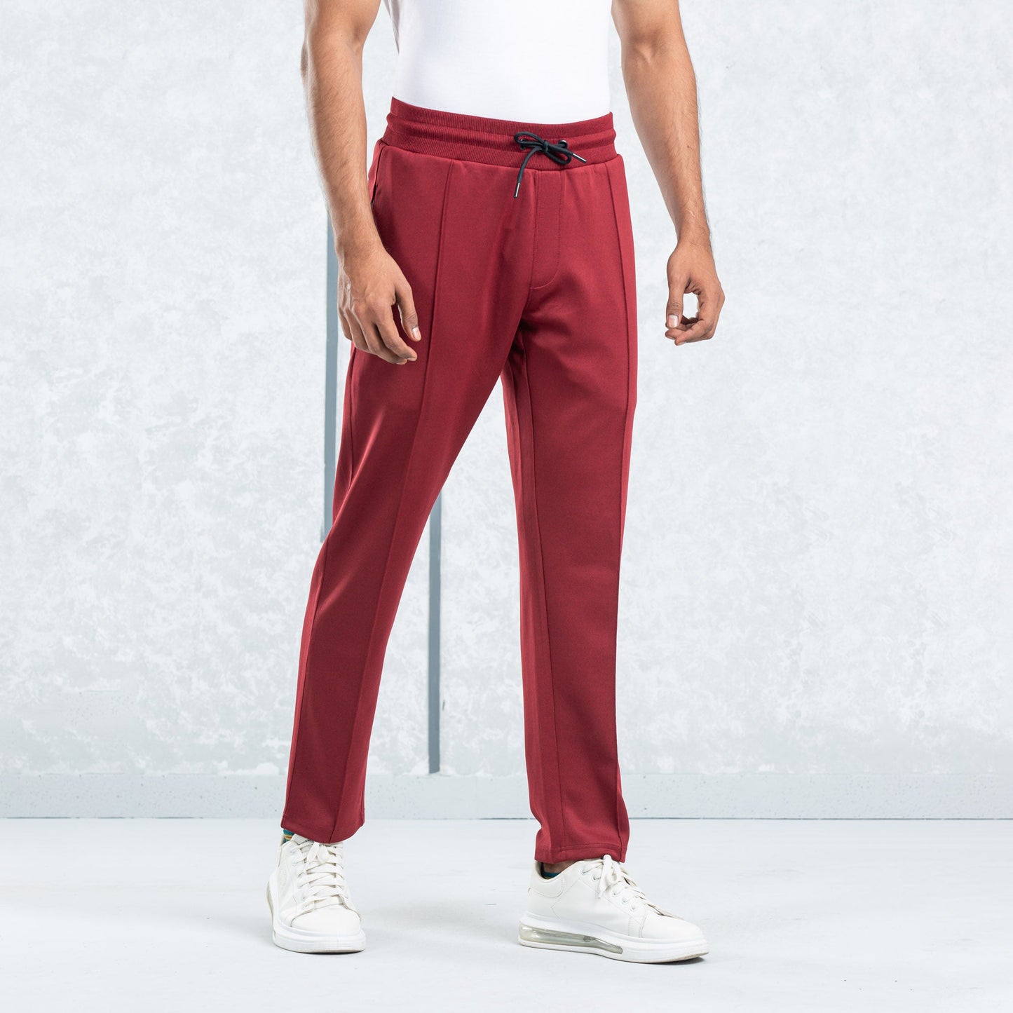 Mens Joggers- Maroon Melange