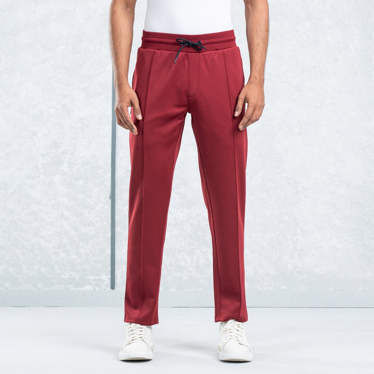 Mens Joggers- Maroon Melange