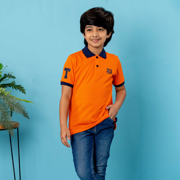 Boys Polo- Orange