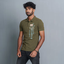 Load image into Gallery viewer, Men’s Olive Print Polo
