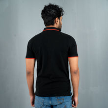 Load image into Gallery viewer, Men’s Black Print Polo
