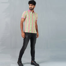 Load image into Gallery viewer, Men’s Geometric Print Polo
