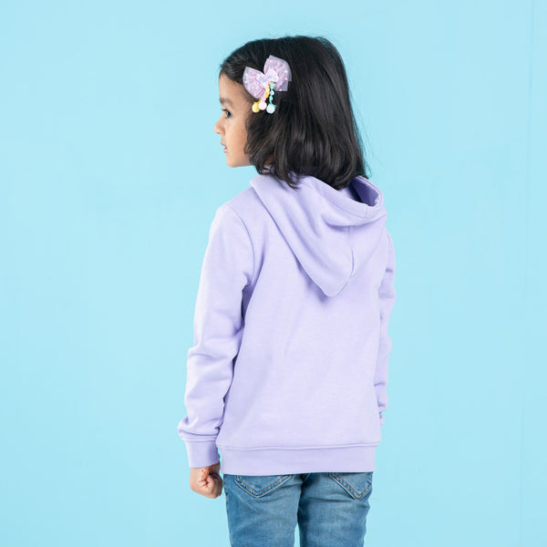 BABY GIRLS HOODIE-LAVENDER