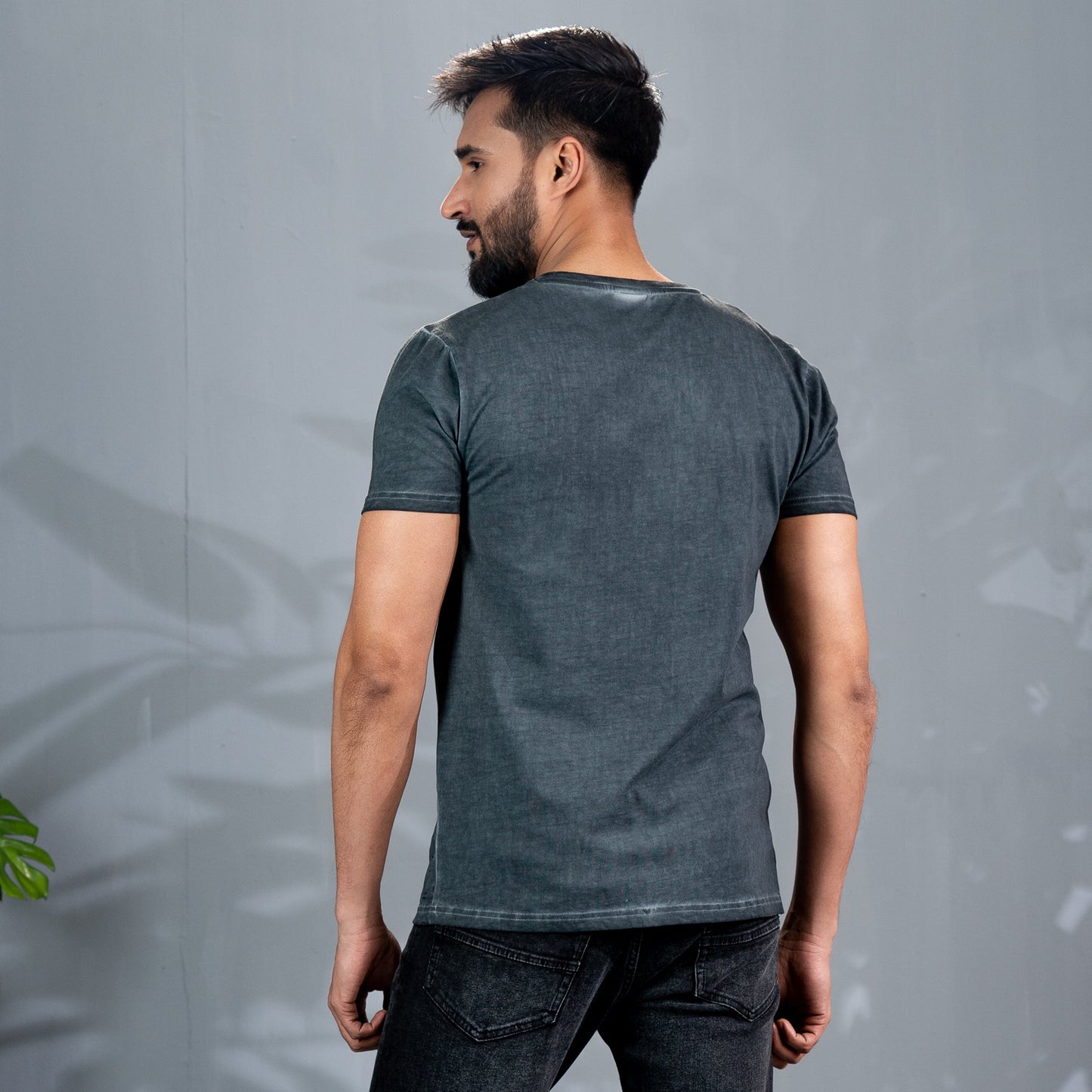 Mens Grey Abstract T-Shirt