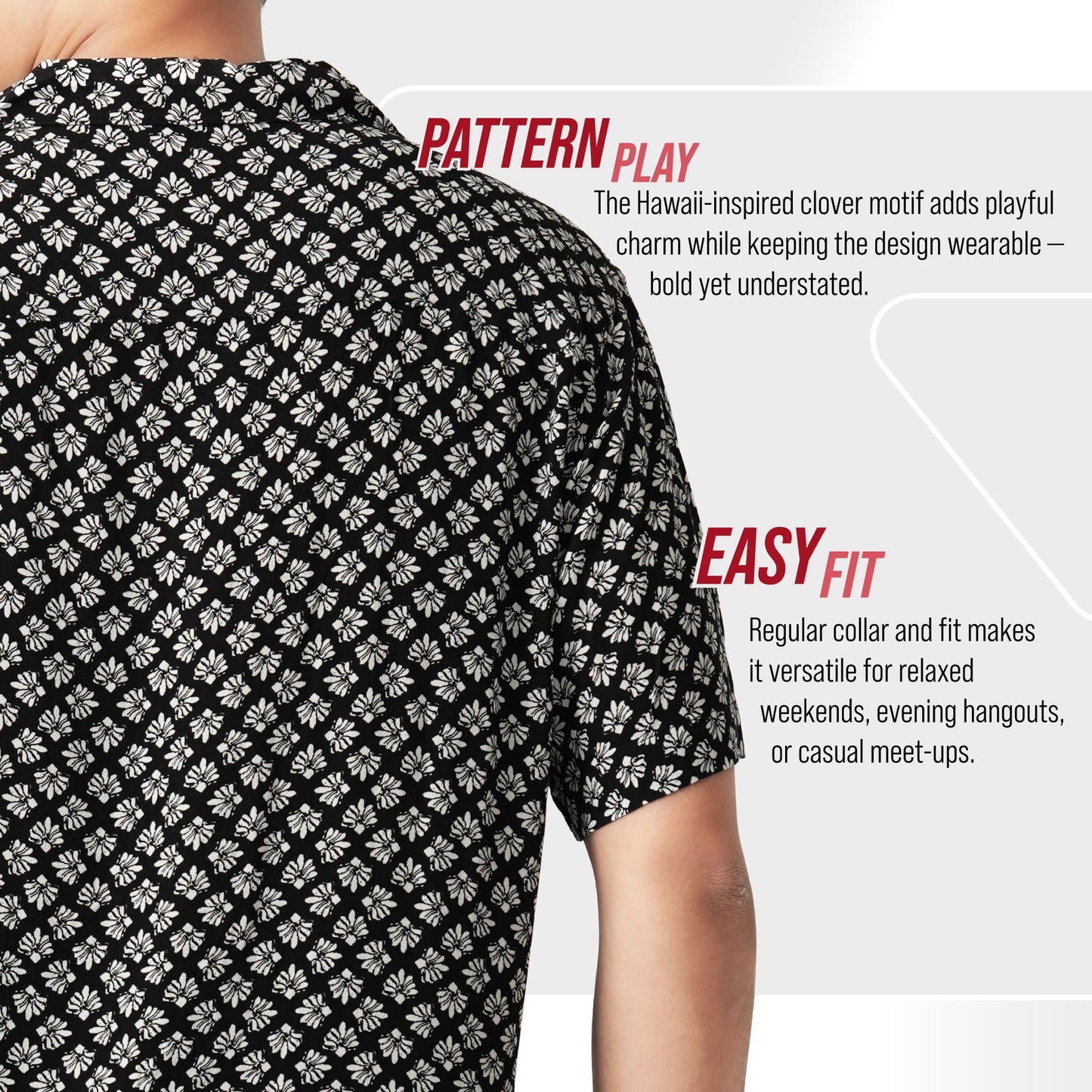 Mens Black Aop Casual Shirt