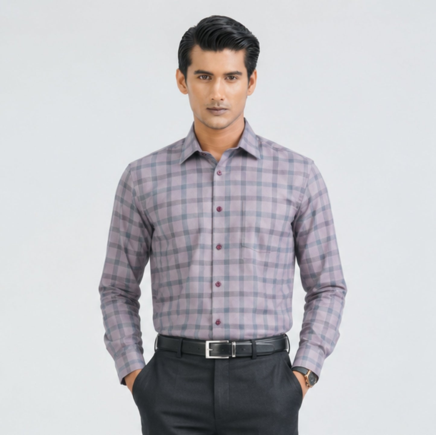Menâ€™s Purple Formal Shirt