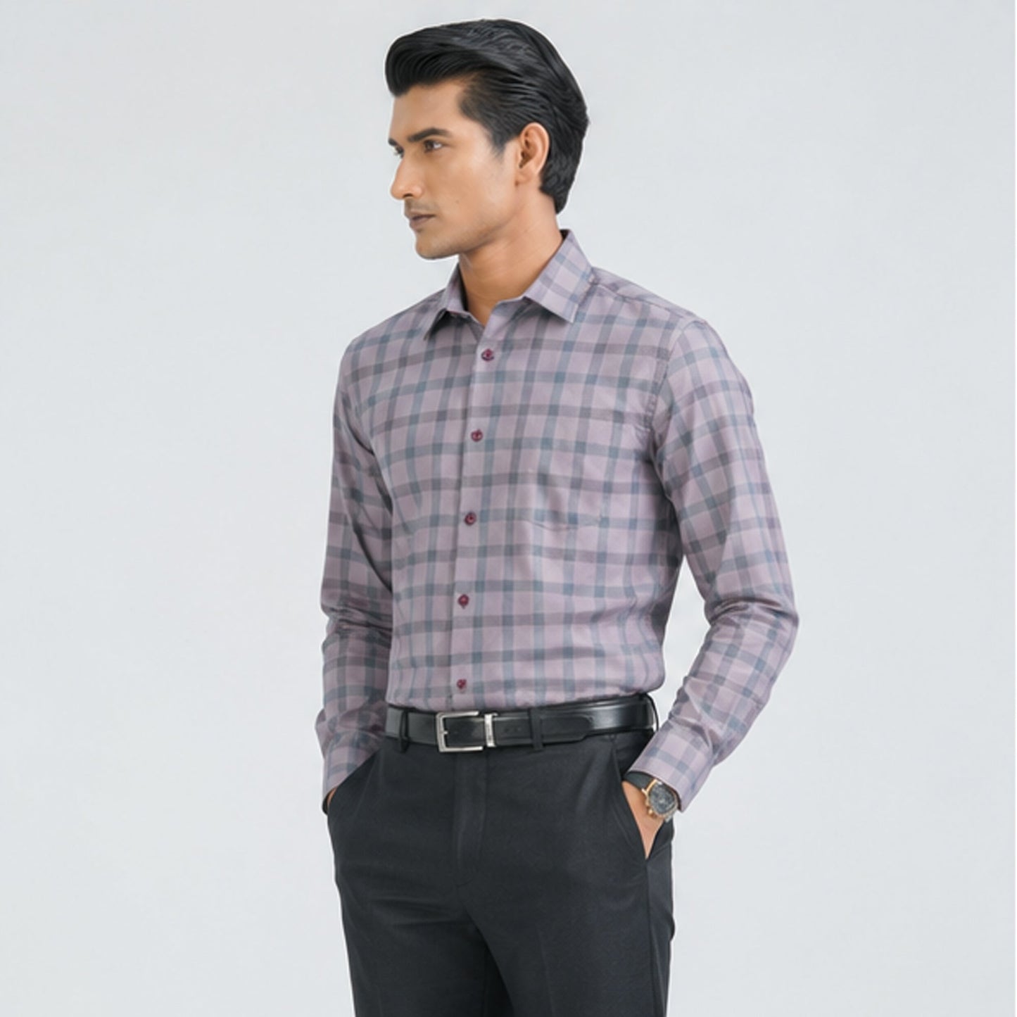 Menâ€™s Purple Formal Shirt