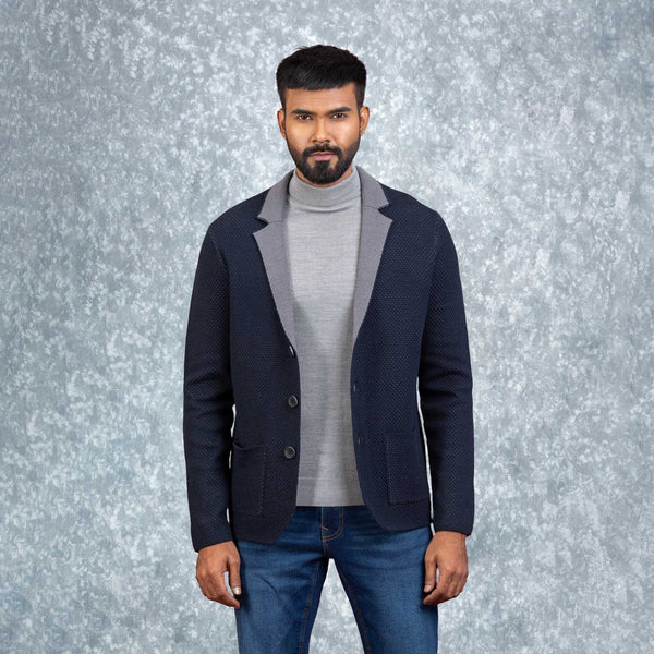 MENS CARDIGAN-NAVY