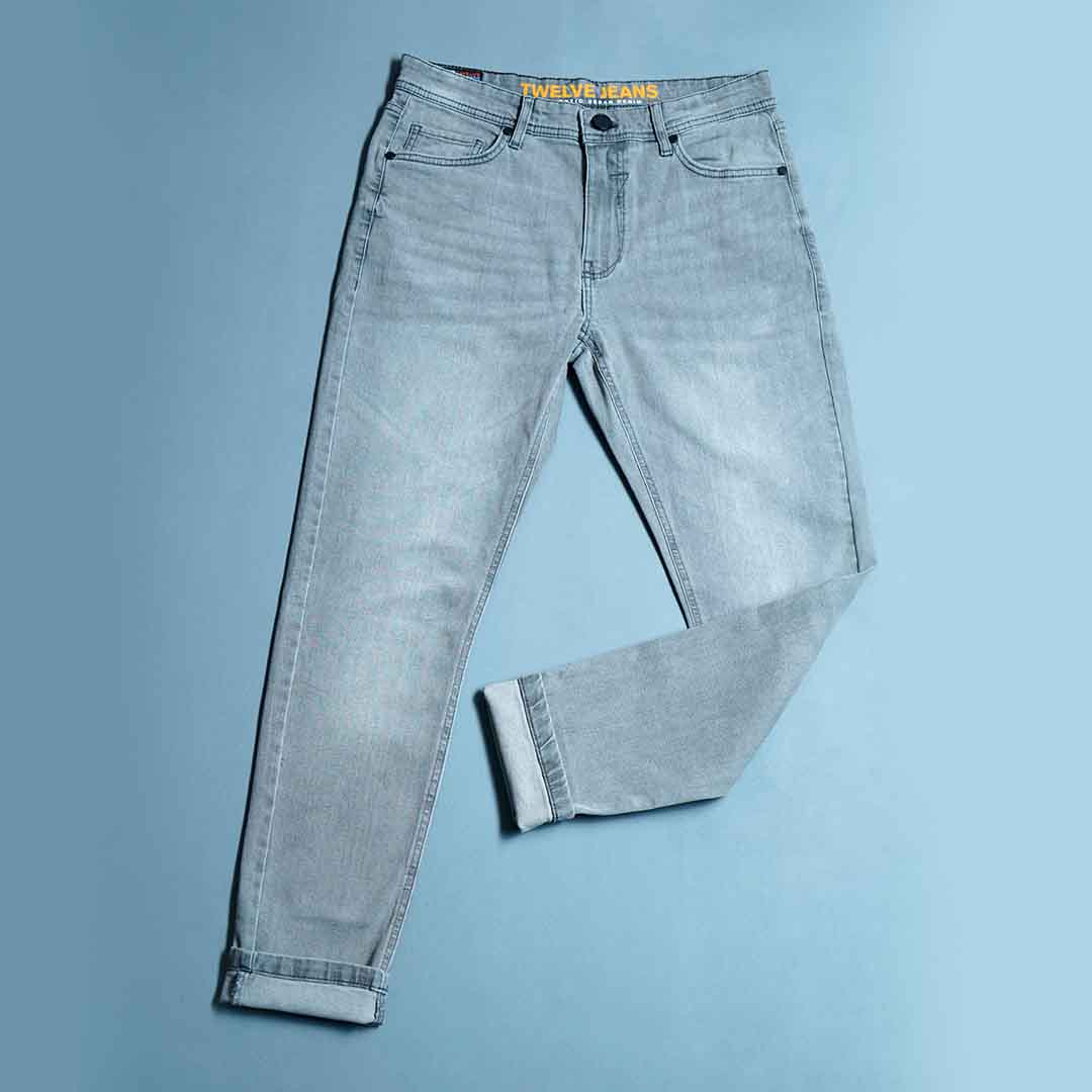 MENS DENIM PANT- GREY