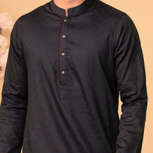 Load image into Gallery viewer, Mens Basic Panjabi-Black 1
