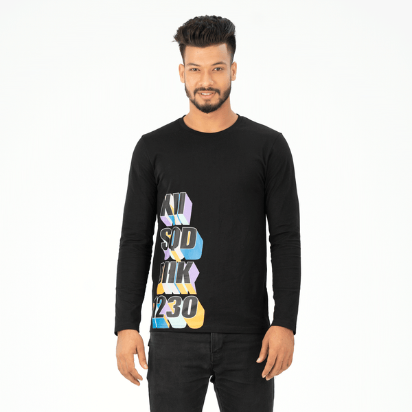 Mens Ls T-Shirt- Black