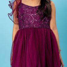 Load image into Gallery viewer, Girls Frock- Burgundy
