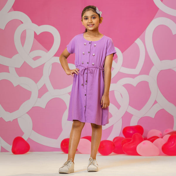 GIRLS FROCK-LAVENDER 2