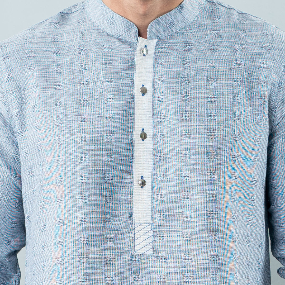Mens Panjabi- Ash Blue