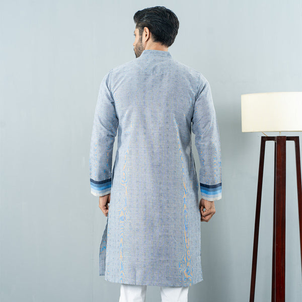 Mens Panjabi- Ash Blue