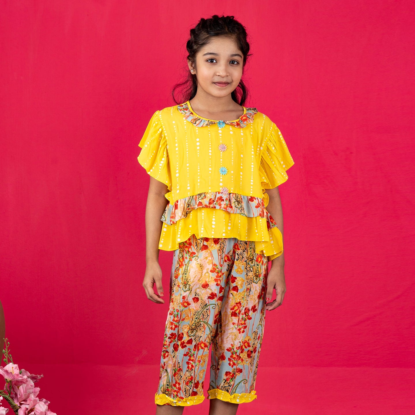 Girls 2Pcs- Yellow