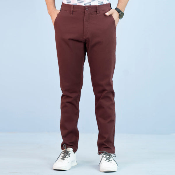 Mens Twill Pant - Maroon