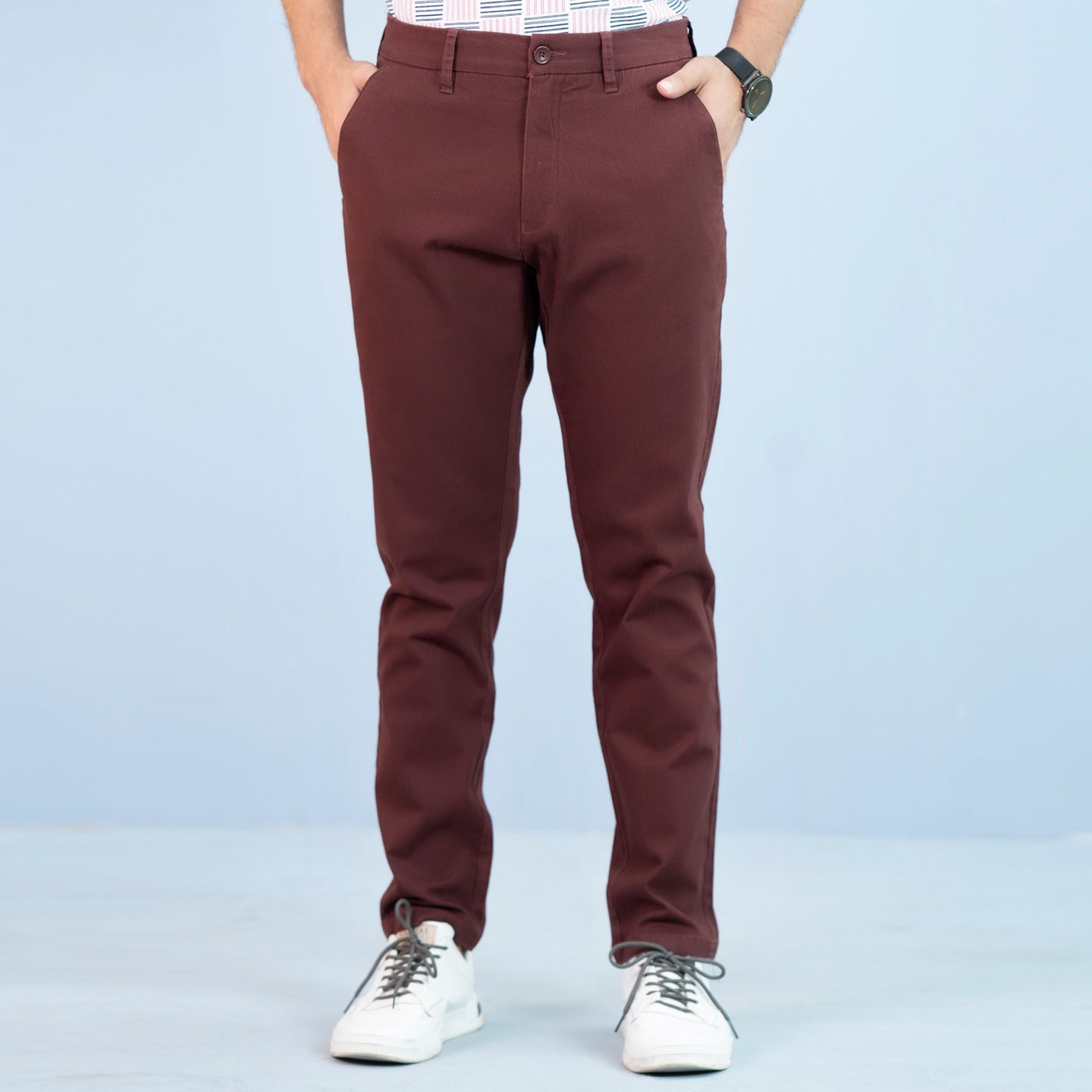 Mens Twill Pant - Maroon