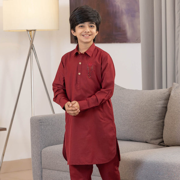 BOYS KARCHUPI KABLI-MAROON