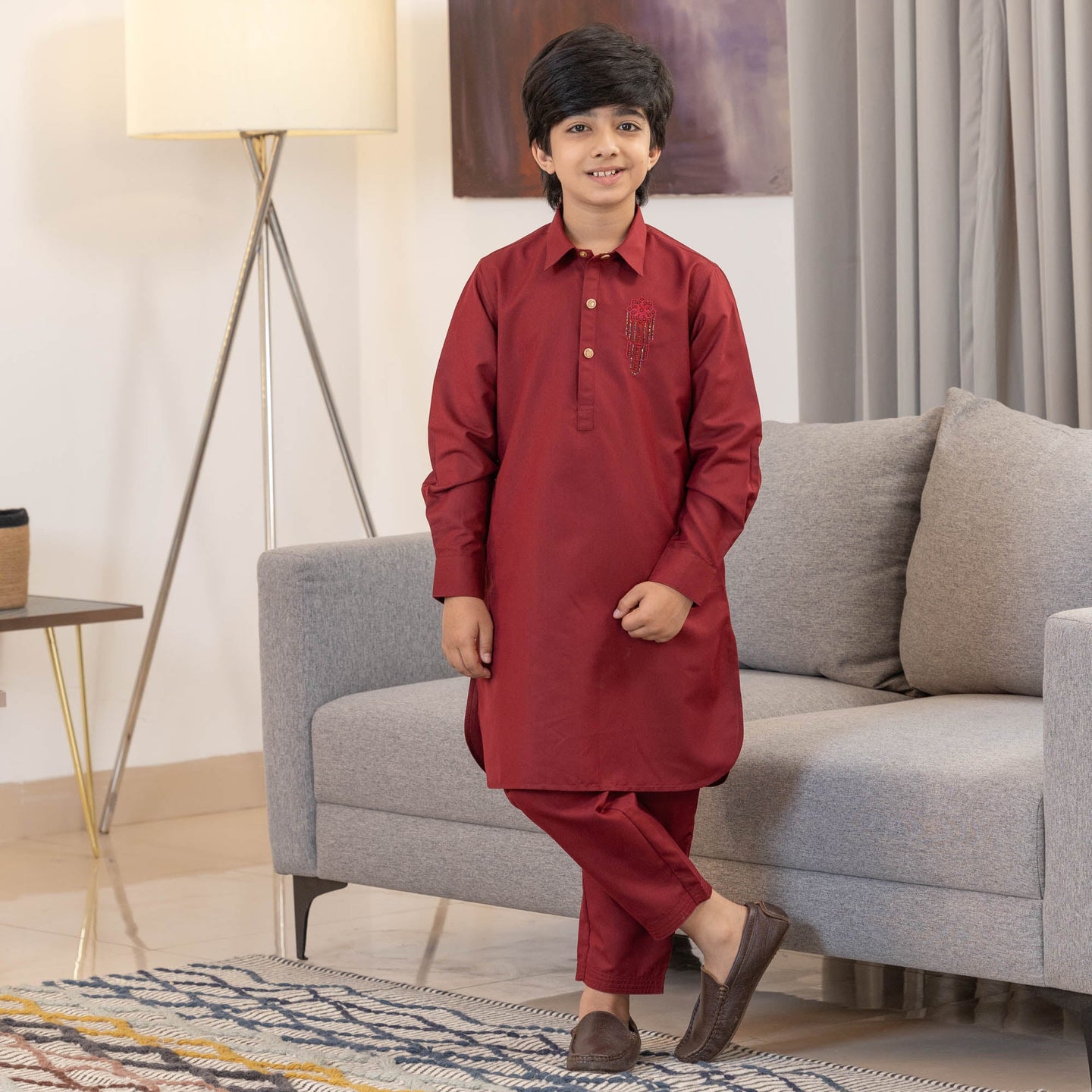 BOYS KARCHUPI KABLI-MAROON