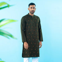 Load image into Gallery viewer, Mens Embroidery Panjabi- Olive
