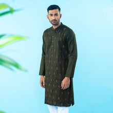 Load image into Gallery viewer, Mens Embroidery Panjabi- Olive
