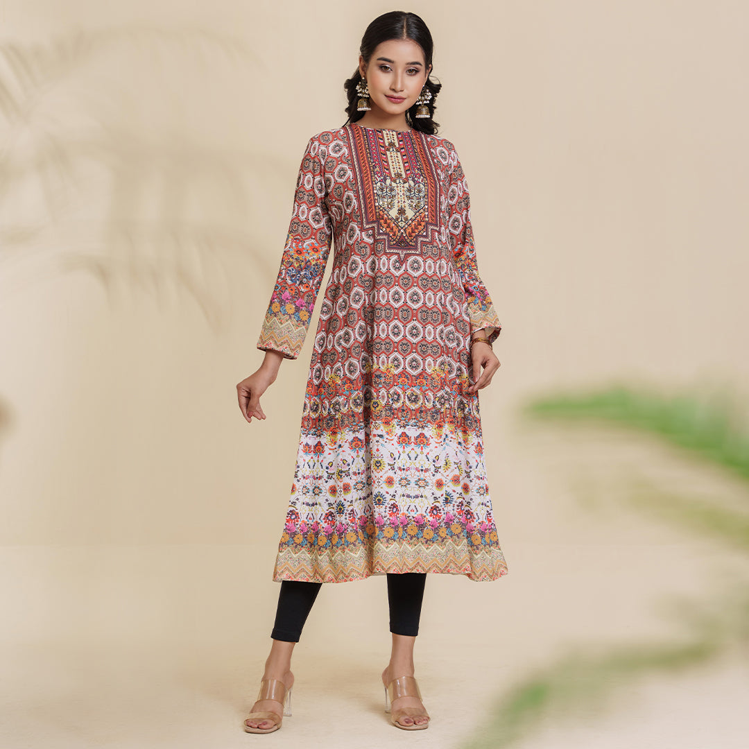 Ladies Premium Kurti- Multi Color