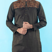 Load image into Gallery viewer, Mens Panjabi- Dark Brown
