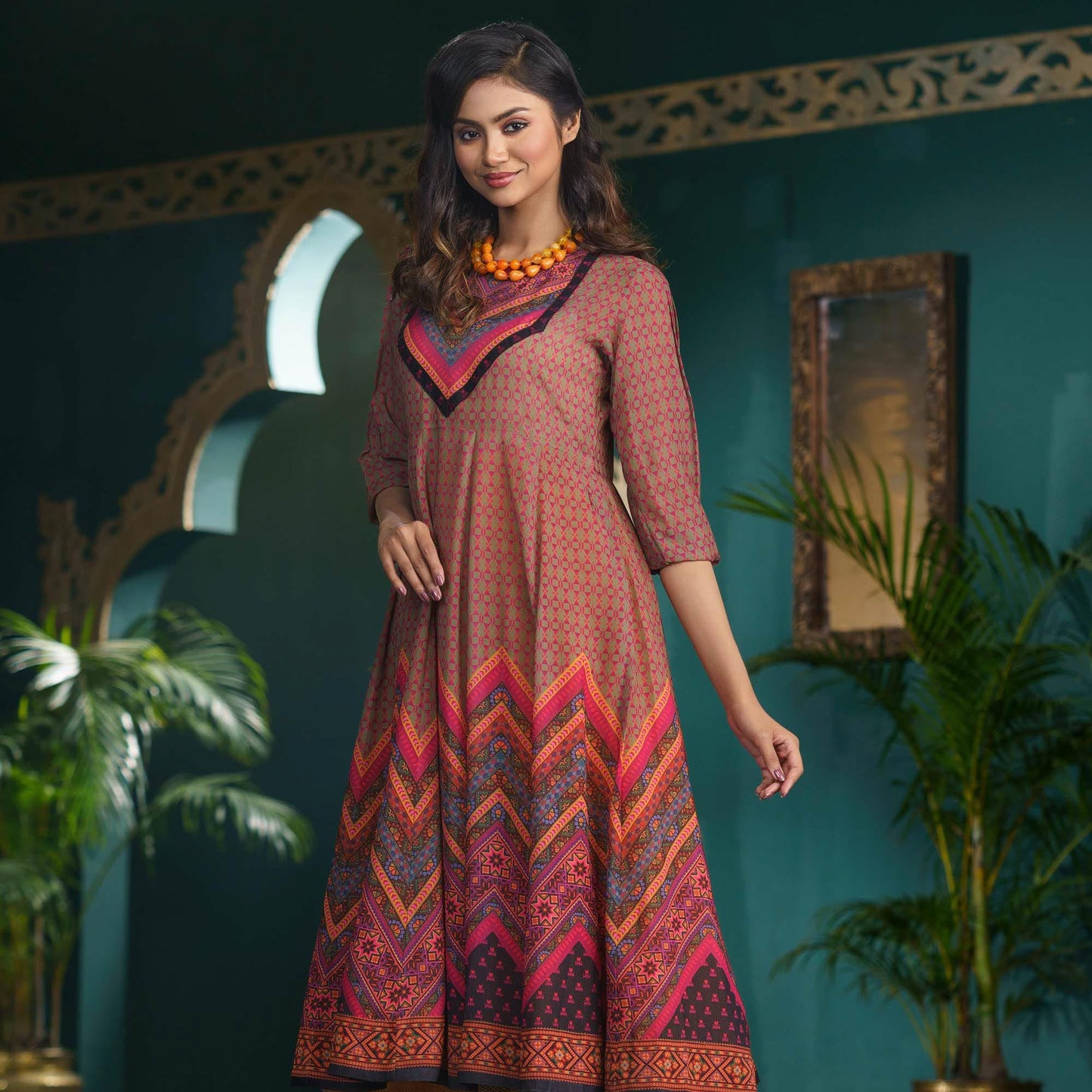 ETHNIC AVERAGE KURTI-MULTI COLOR